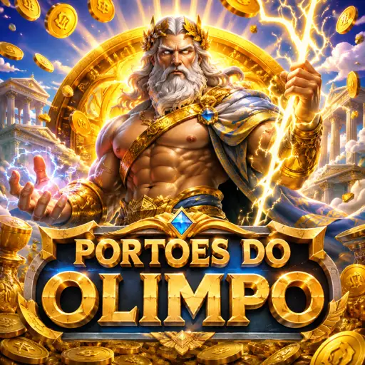 Slot de tema grego com símbolos em cascata e raios ao fundo